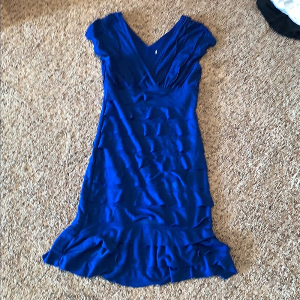 blue ruffle dress size 5